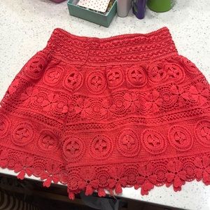 Pink paper bag shorts